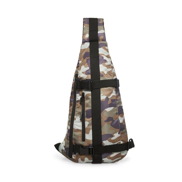 Steve Madden Multi-pocket Sling Camo Men\'s Shoulder Bags Black | SM-208ZJ