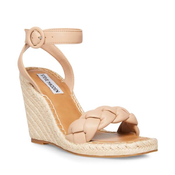 Steve Madden Novah Tan Women's Sandals Brown | SM-085ST