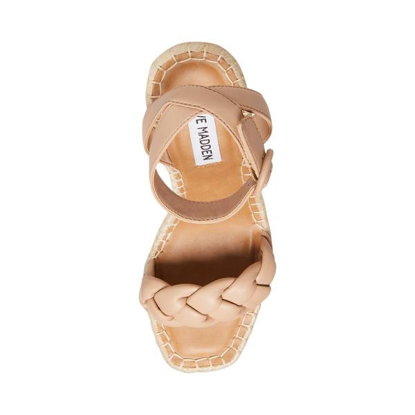 Steve Madden Novah Tan Women's Sandals Brown | SM-085ST