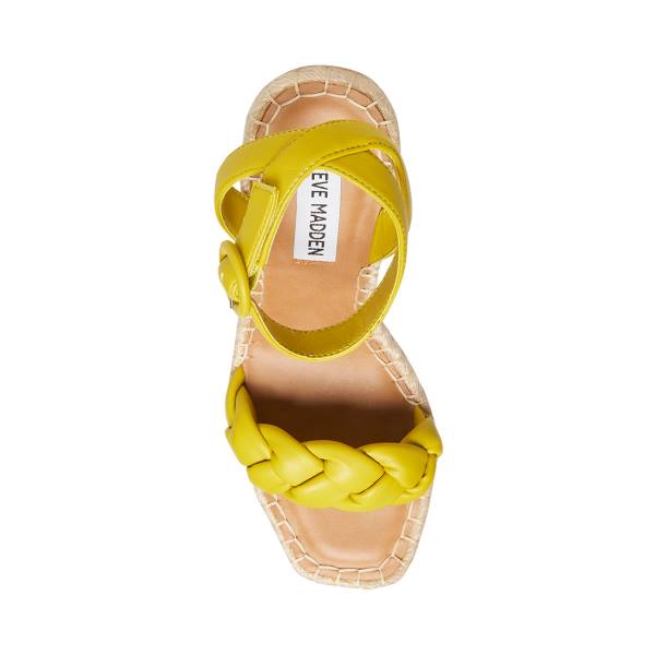 Steve Madden Novah Women's Sandals Yellow | SM-416CA