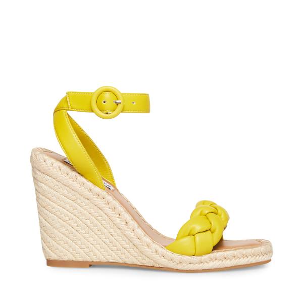 Steve Madden Novah Women\'s Sandals Yellow | SM-416CA