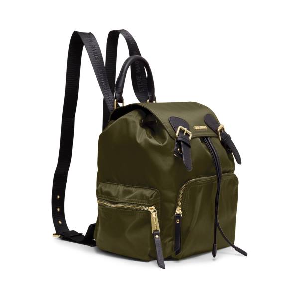 Steve Madden Nylon Women's Backpacks Olive | SM-814JQ