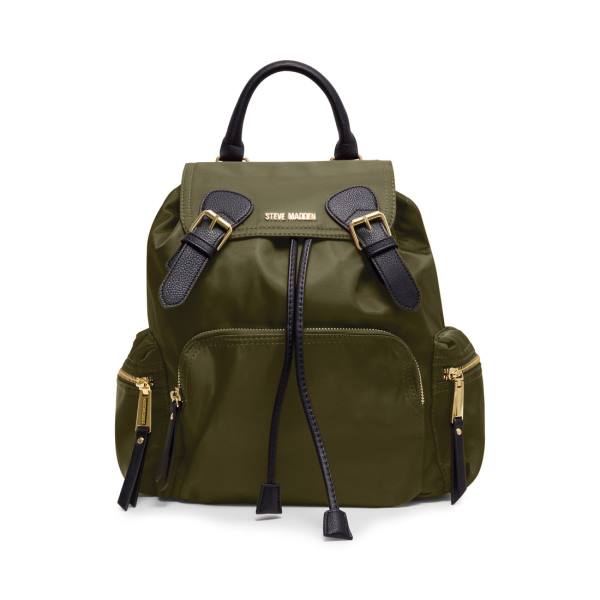 Steve Madden Nylon Women\'s Backpacks Olive | SM-814JQ