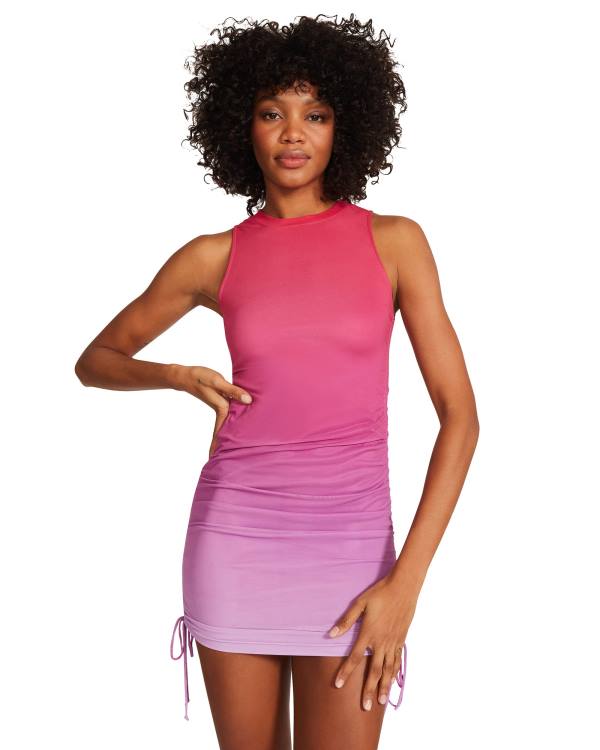 Steve Madden Ombre Sleeveless Mini Women's Dress Purple Multicolor | SM-640QY