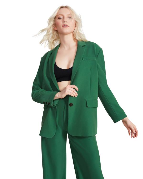 Steve Madden Oversized Blazer Women's Jackets Green | SM-539YT