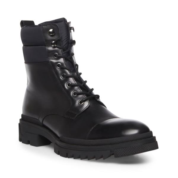 Steve Madden Paolo Box Men's Boots Black | SM-504TD