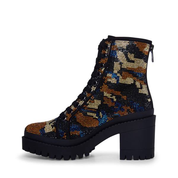 Steve Madden Pass Camo Women's Booties Camo Multicolor | SM-162GU