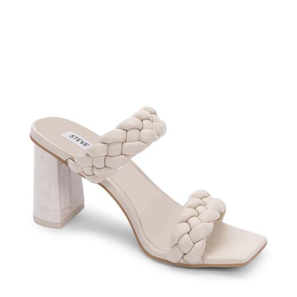 Steve Madden Paxton Ivory Women's Heels White | SM-923ER