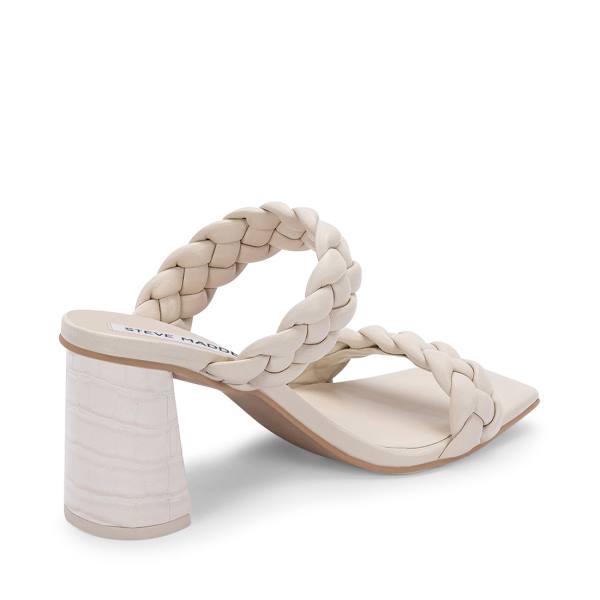 Steve Madden Paxton Ivory Women's Heels White | SM-923ER