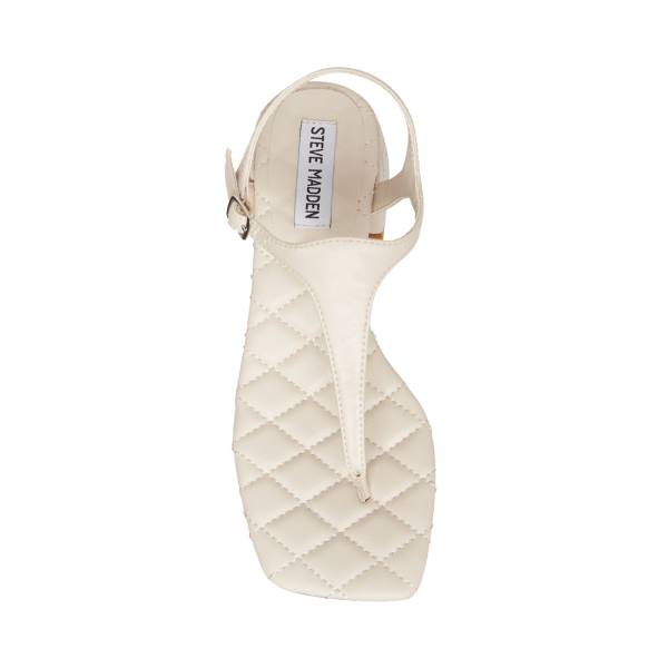 Steve Madden Pepper Bone Women's Sandals Beige | SM-726MK