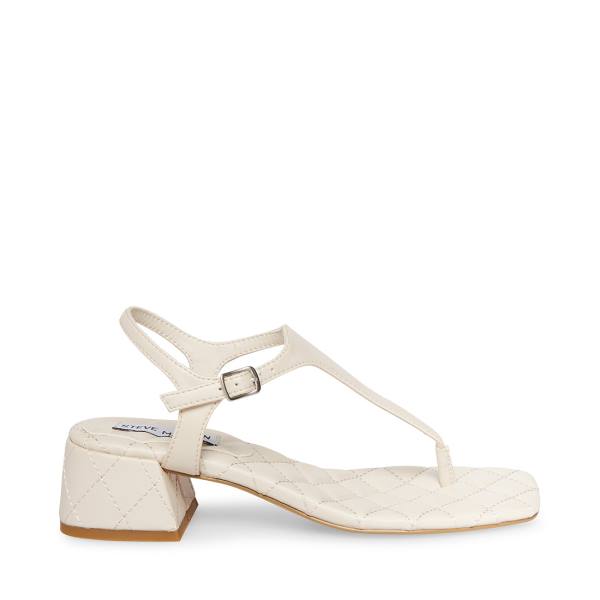 Steve Madden Pepper Bone Women\'s Sandals Beige | SM-726MK