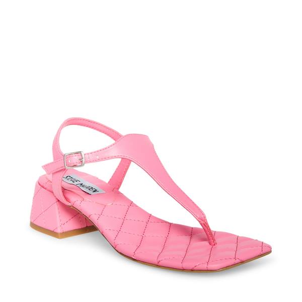 Steve Madden Pepper Women's Sandals Pink | SM-836YX