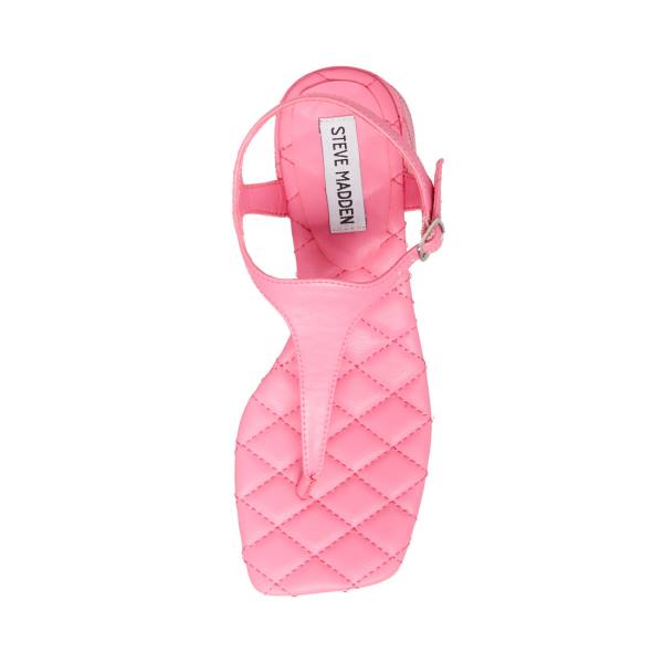 Steve Madden Pepper Women's Sandals Pink | SM-836YX