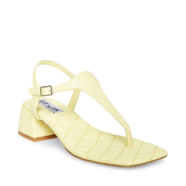 Steve Madden Pepper Women's Sandals Yellow | SM-625DQ