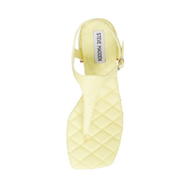 Steve Madden Pepper Women's Sandals Yellow | SM-625DQ