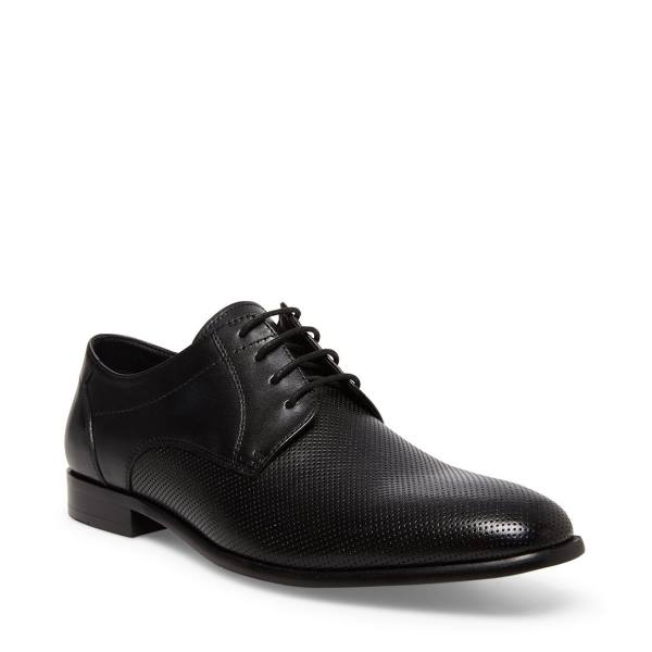 Steve Madden Perris Leather Men's Dress Shoes Black | SM-813GH