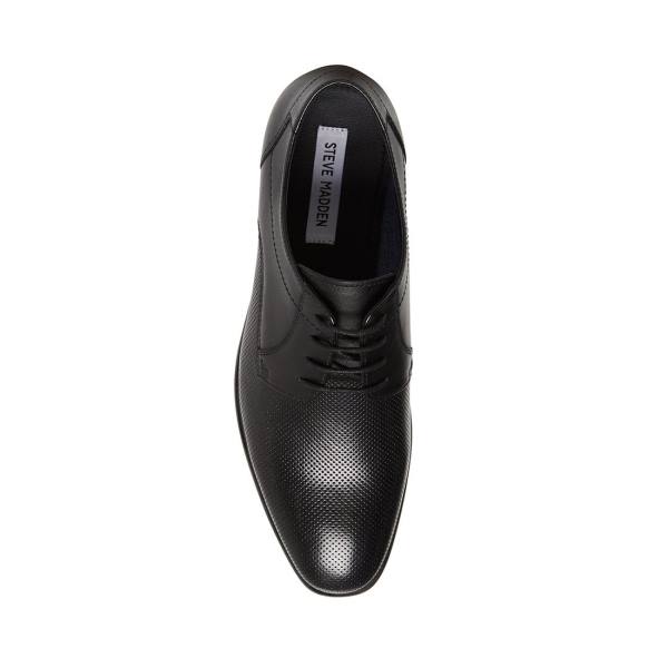 Steve Madden Perris Leather Men's Dress Shoes Black | SM-813GH