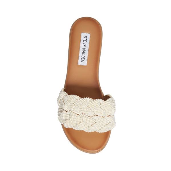 Steve Madden Phraya Women's Sandals White | SM-140HI