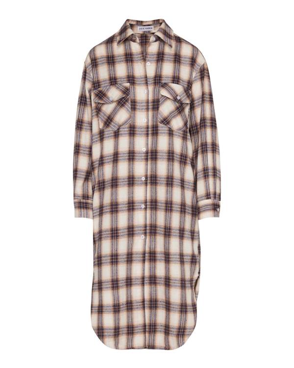 Steve Madden Plaid Duster Women's Jackets Blue | SM-071AI