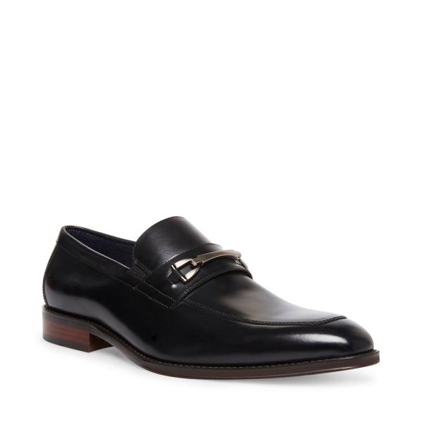 Steve Madden Pointe Leather Men's Dress Shoes Black | SM-268BC