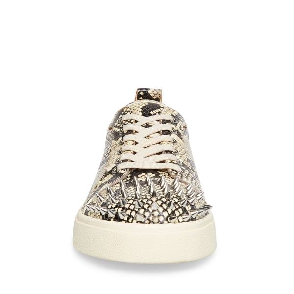 Steve Madden Portall Natural Snake Men's Sneakers Beige Snake | SM-076NU