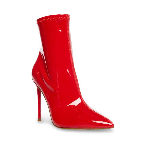 Steve Madden Posse Patent Women's Booties Red | SM-485JA