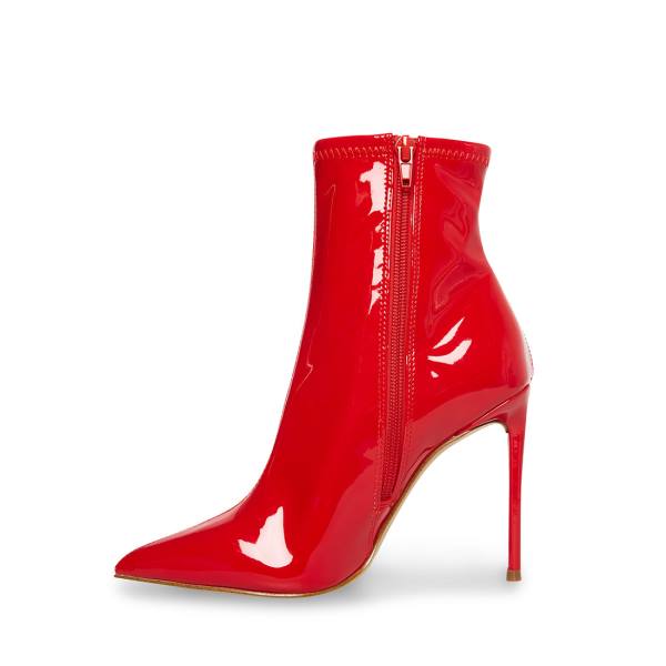 Steve Madden Posse Patent Women's Booties Red | SM-485JA