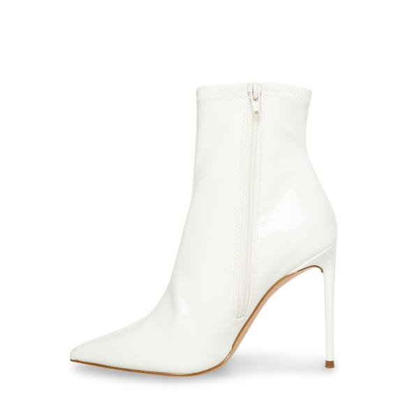 Steve Madden Posse Patent Women's Booties White | SM-984YB