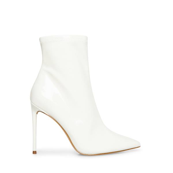 Steve Madden Posse Patent Women\'s Booties White | SM-984YB