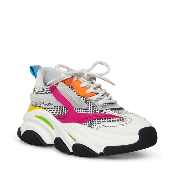 Steve Madden Possession Bright Women's Sneakers Light Multicolor | SM-604MB