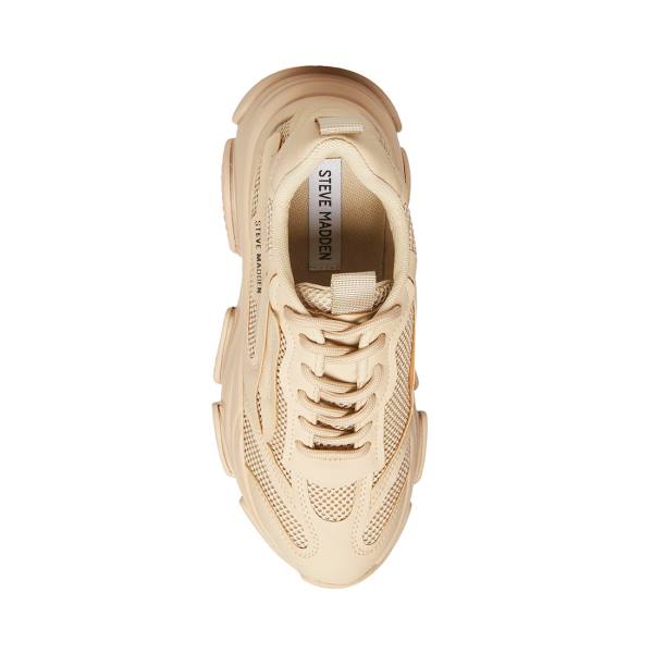 Steve Madden Possession Tan Women's Sneakers Brown | SM-194FA