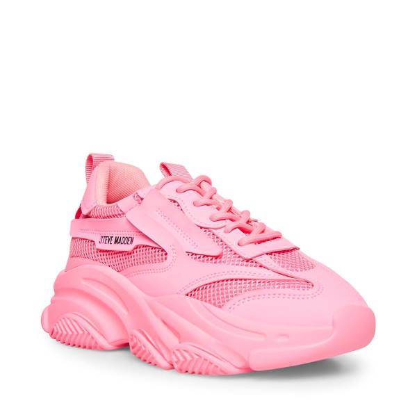 Steve Madden Possession Women's Sneakers Pink | SM-742IN