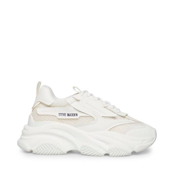 Steve Madden Possession Women\'s Sneakers White | SM-915NI