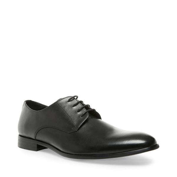 Steve Madden Prey Leather Men's Dress Shoes Black | SM-201EN