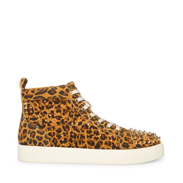 Steve Madden Promoter Leopard Men\'s Sneakers Leopard | SM-602HQ