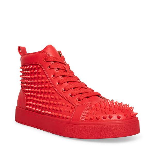 Steve Madden Promoter Men's Sneakers Red | SM-458FD