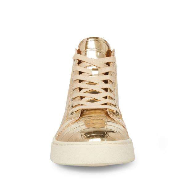 Steve Madden Promoter-c Crocodile Men's Sneakers Gold | SM-948OI