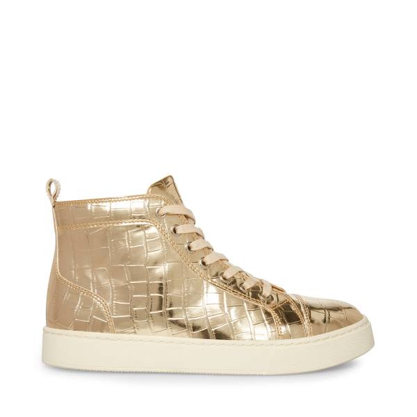 Steve Madden Promoter-c Crocodile Men\'s Sneakers Gold | SM-948OI