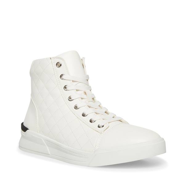 Steve Madden Quilts2 Men's Sneakers White | SM-079SQ