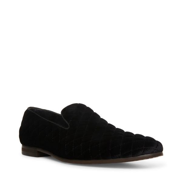 Steve Madden Quintin Velvet Men's Loafers Black | SM-372NR