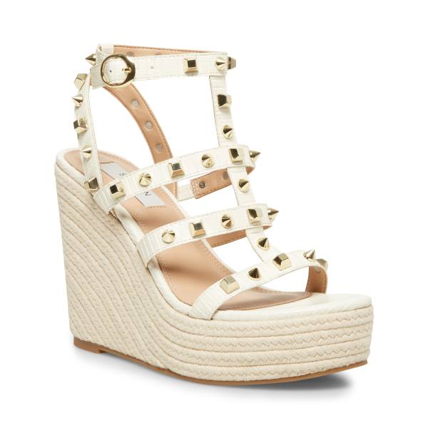 Steve Madden Sallina Women's Sandals White | SM-054RA