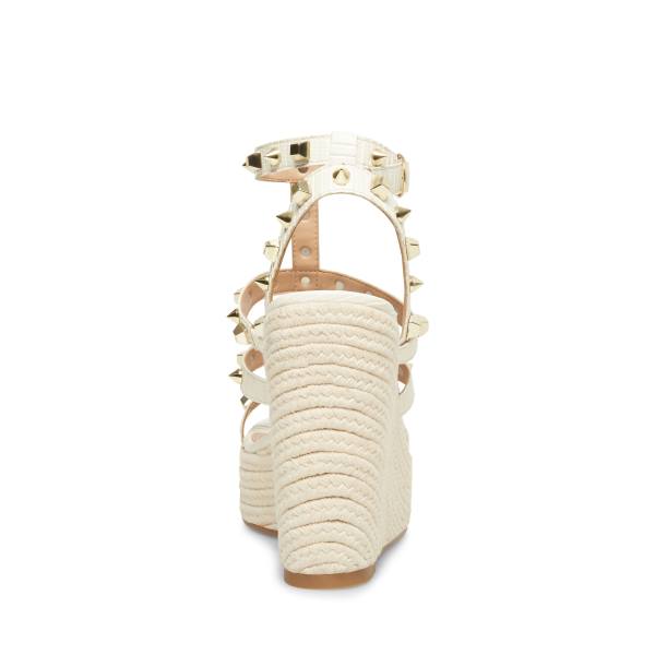 Steve Madden Sallina Women's Sandals White | SM-054RA