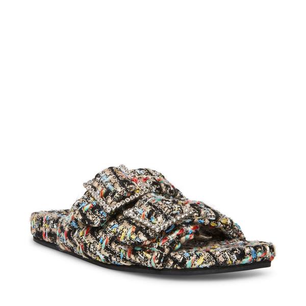 Steve Madden Sandstorm Women's Slippers Black Multicolor | SM-085WT