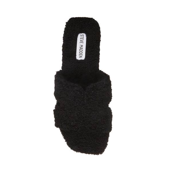 Steve Madden Seek Women's Slippers Black | SM-081PZ