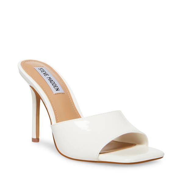 Steve Madden Signal Patent Women's Heels White | SM-307LK