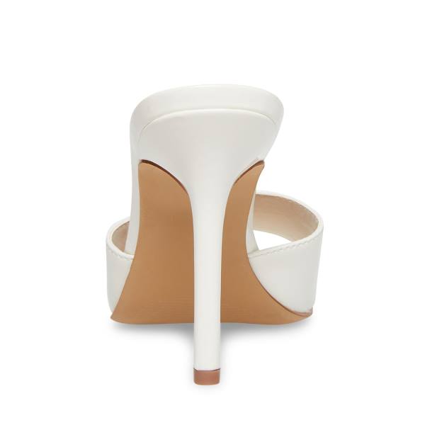 Steve Madden Signal Patent Women's Heels White | SM-307LK