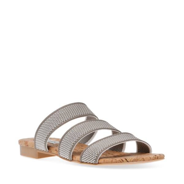 Steve Madden Skie Taupe Women's Sandals Grey Brown | SM-816MJ