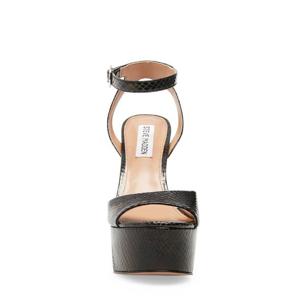 Steve Madden Skyla Snake Women's Heels Black Snake | SM-907NB