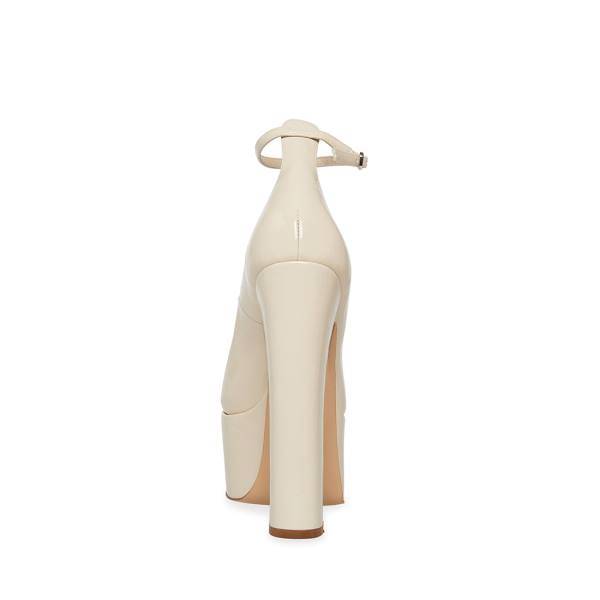 Steve Madden Skyrise Bone Patent Women's Heels Beige | SM-264WB