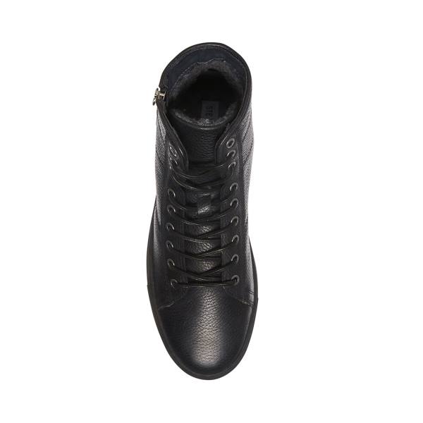 Steve Madden Slash Leather Men's Sneakers Black | SM-710FC